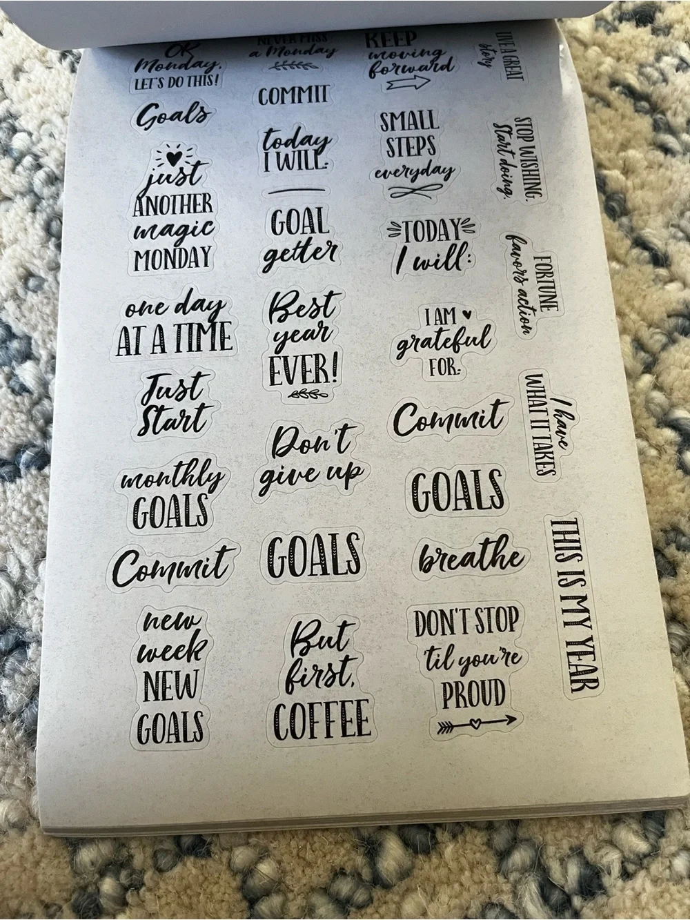 Motivational Sticker Book - for planner or calendar